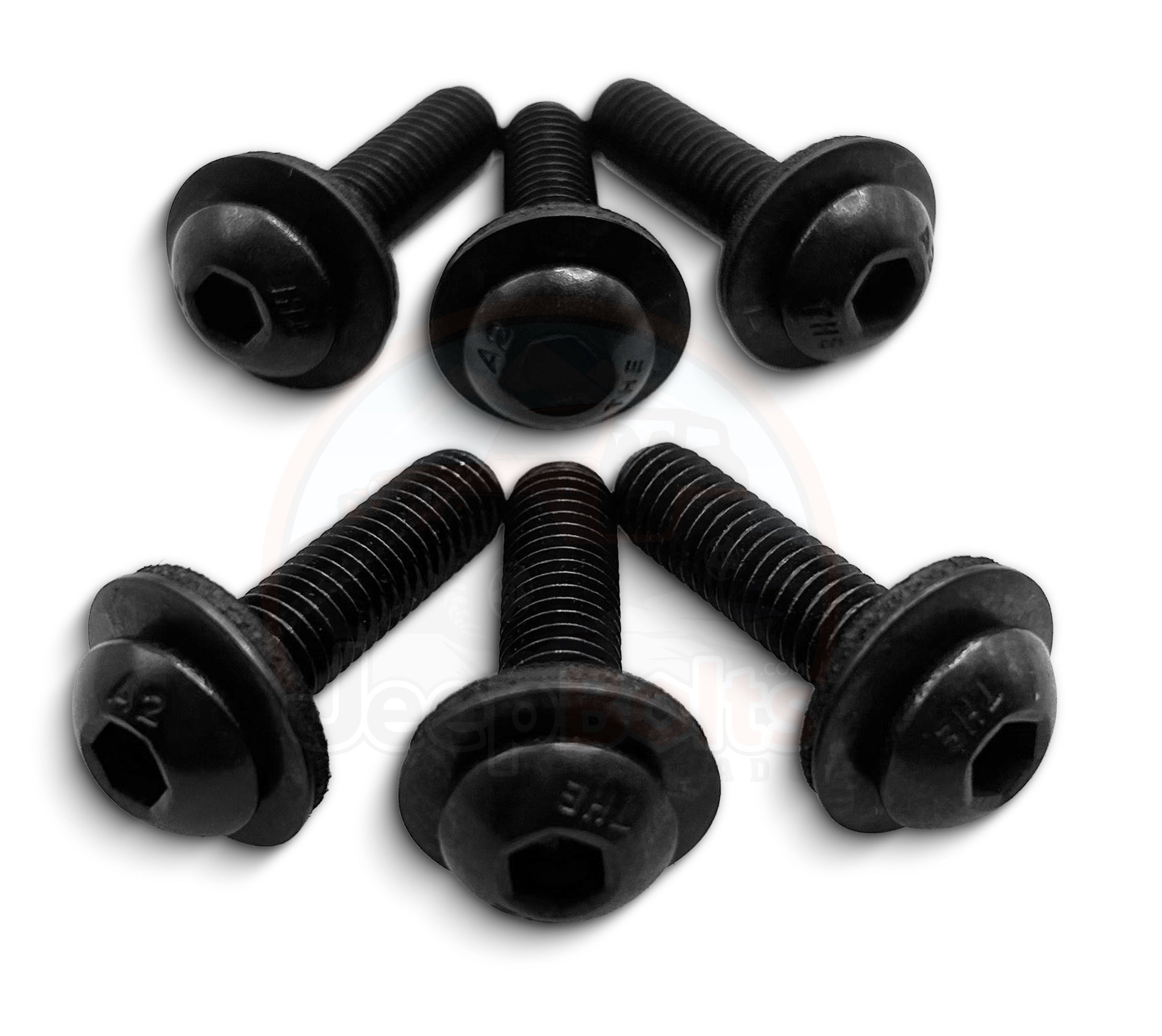 JK Jeep Wrangler Windshield Hinge 6 Rust Proof Stainless Steel Bolts Set - Long -  Replaces Mopar 06508517AA