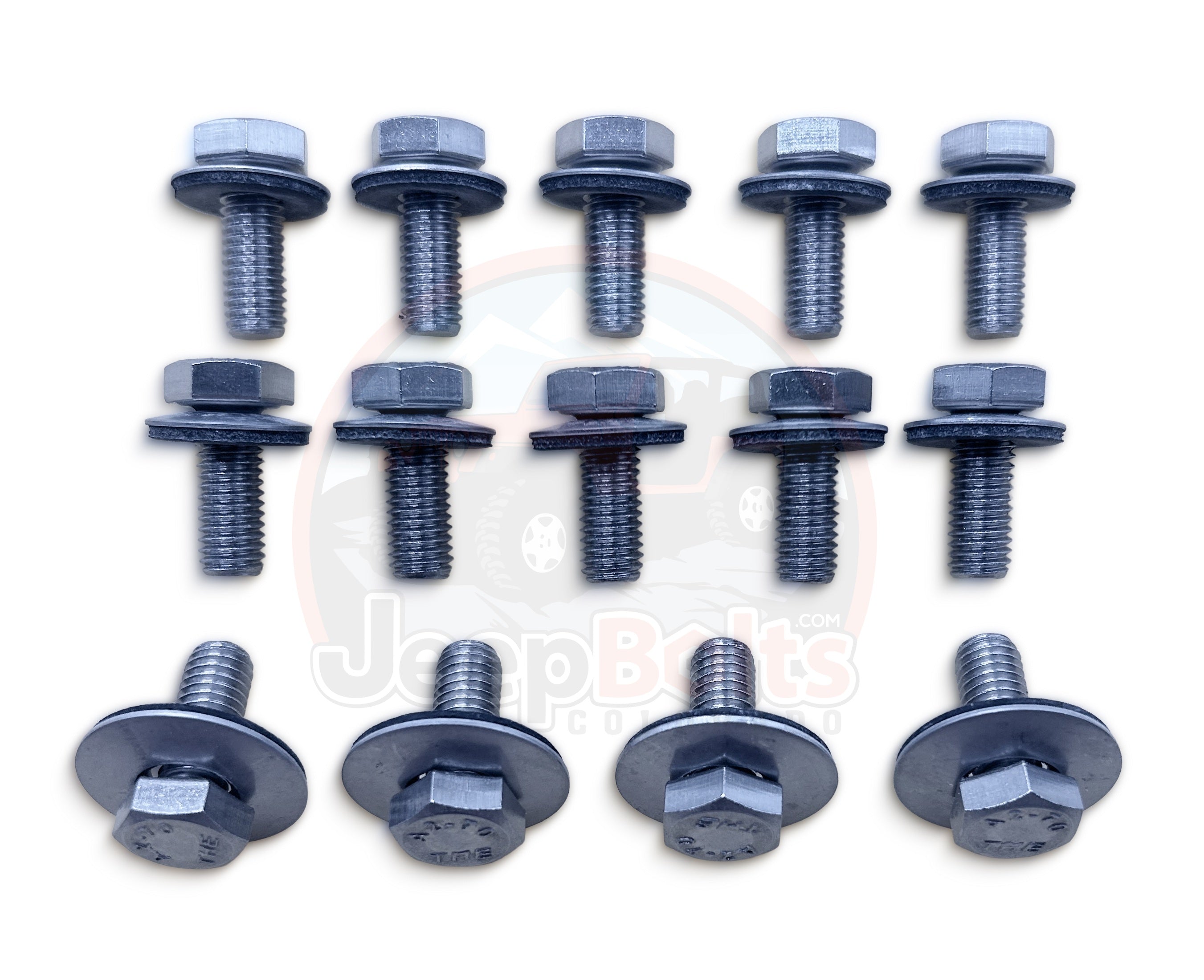 Jeep TJ Wrangler Wall Tub & Fender Mounting Bolts Rust Proof 28 PC Stainless Set