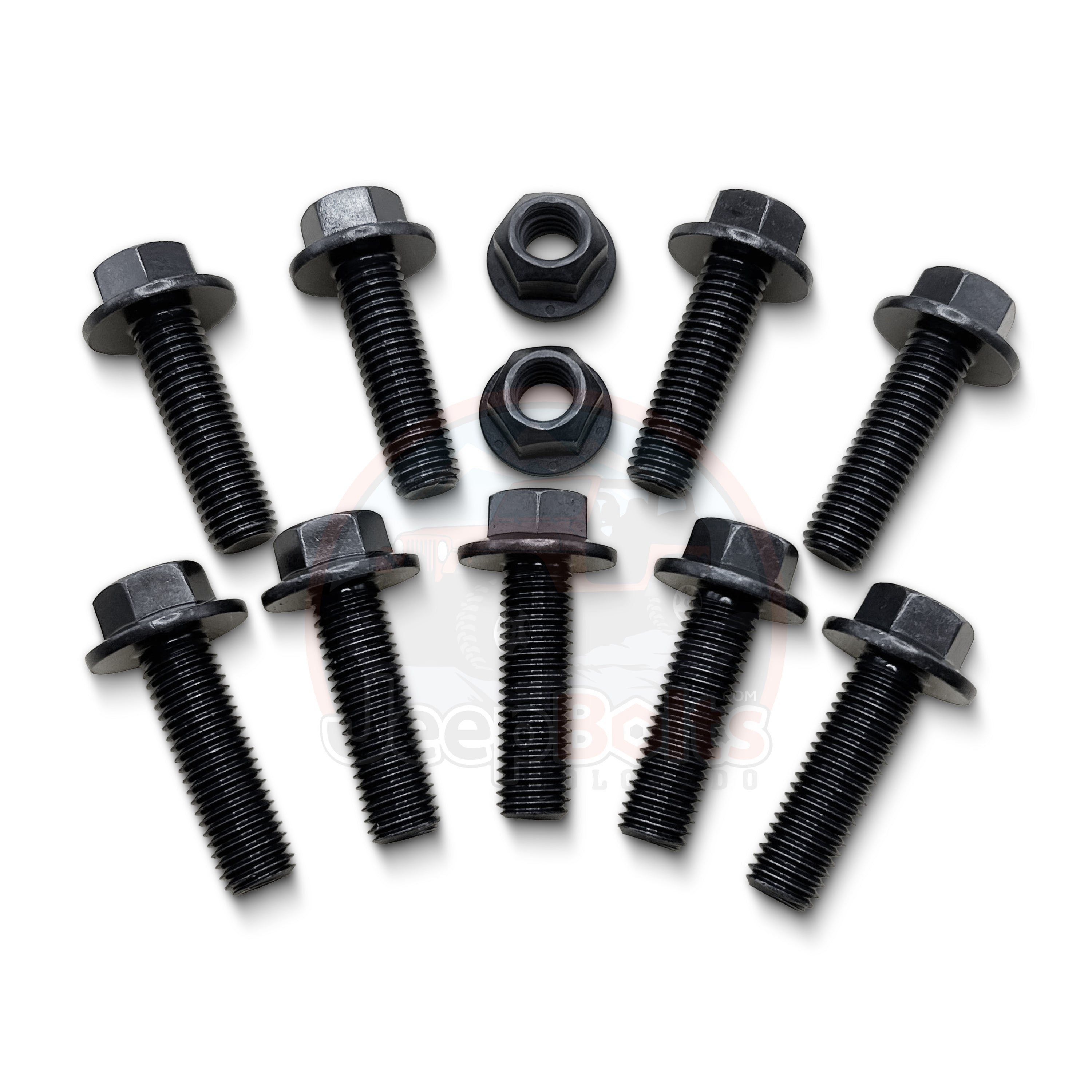 JK Jeep Wrangler REAR Seat Bolts - 9 Bolts 2 Nuts To Hold In Seats - SET