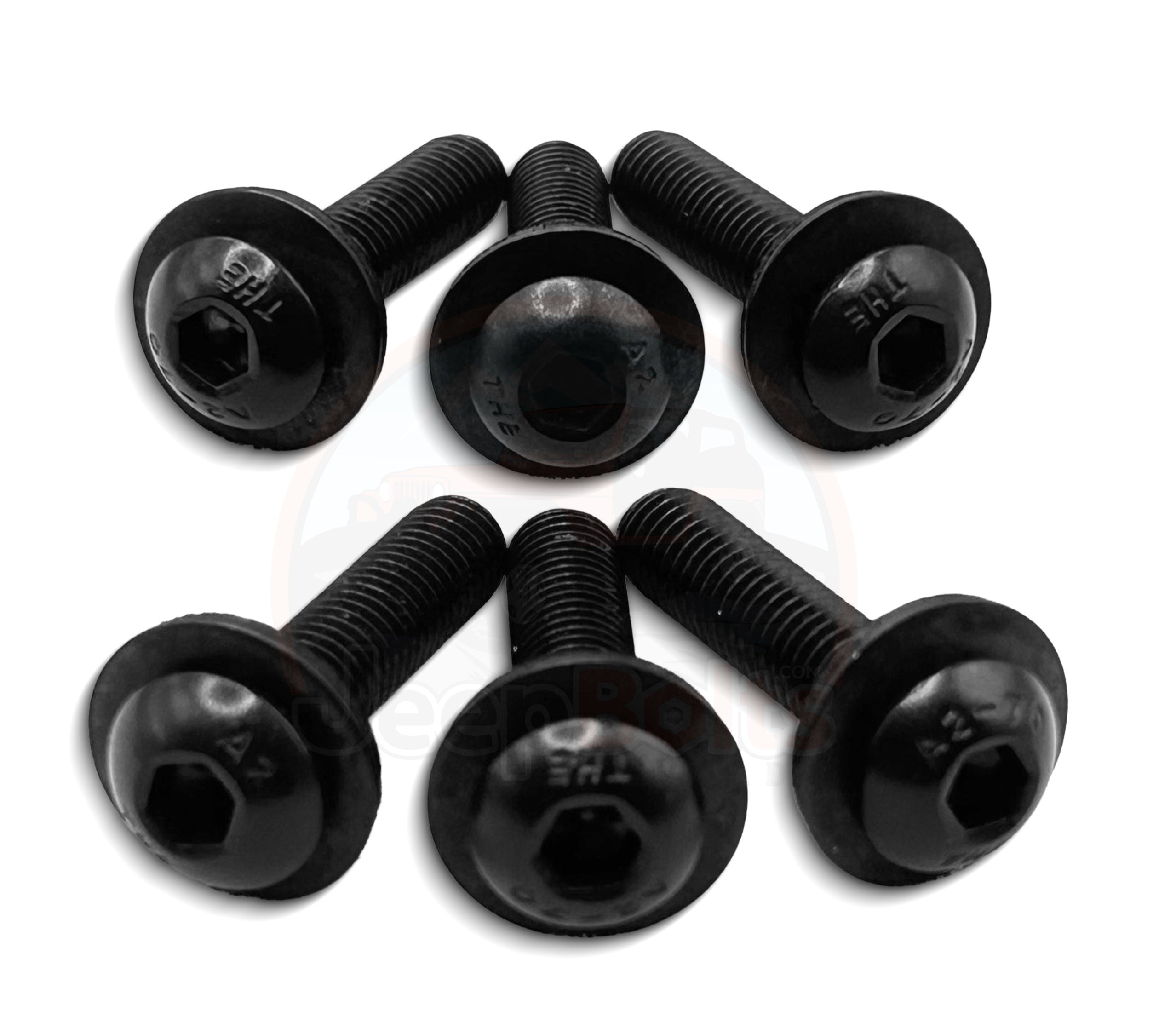 JK Jeep Wrangler Windshield Hinge 6 Rust Proof Stainless Steel Bolts Set - Regular -  Replaces Mopar 06508517AA