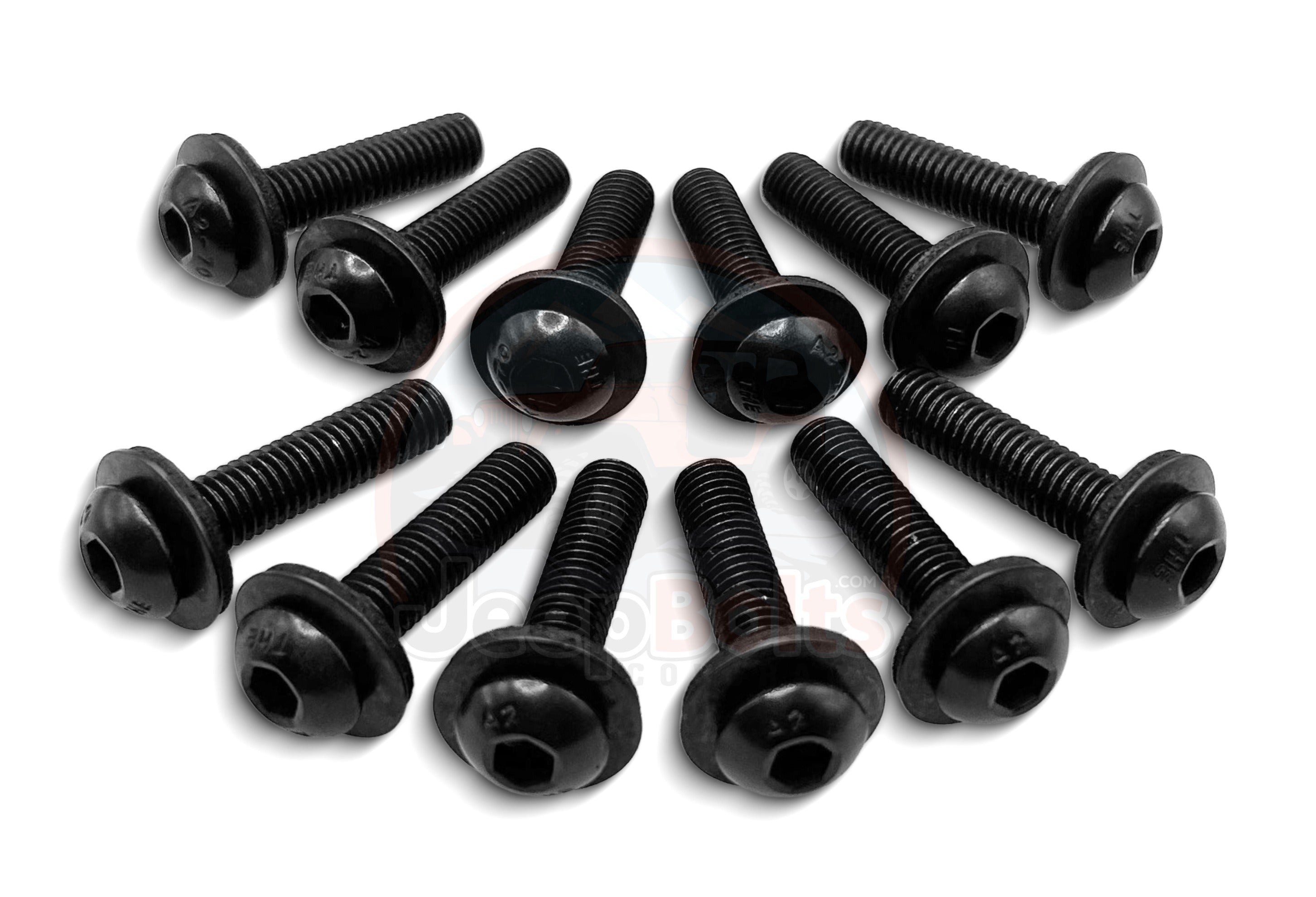 JK Jeep Wrangler Windshield Hinge 12 Rust Proof Stainless Steel Bolts - Long - Replaces  Replaces Mopar 06508517AA