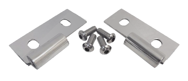 Jeep CJ Wrangler Lower Door Hinge Brackets Set Stainless Steel or Black Stainless Steel