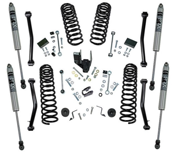 JL Wrangler 4 inch 4-Door SuperLift Lift Kit - Dual Rate Springs - Select Shocks