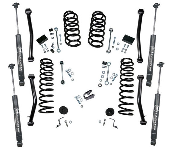 JL Wrangler 4 inch 4-Door SuperLift Lift Kit - Regular Springs - Select Shocks