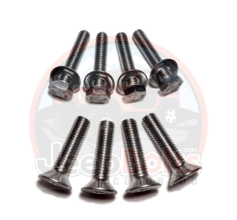 Jeep JL Wrangler Tailgate Bolts Rust Proof 12 Pc Stainless Set Full Set