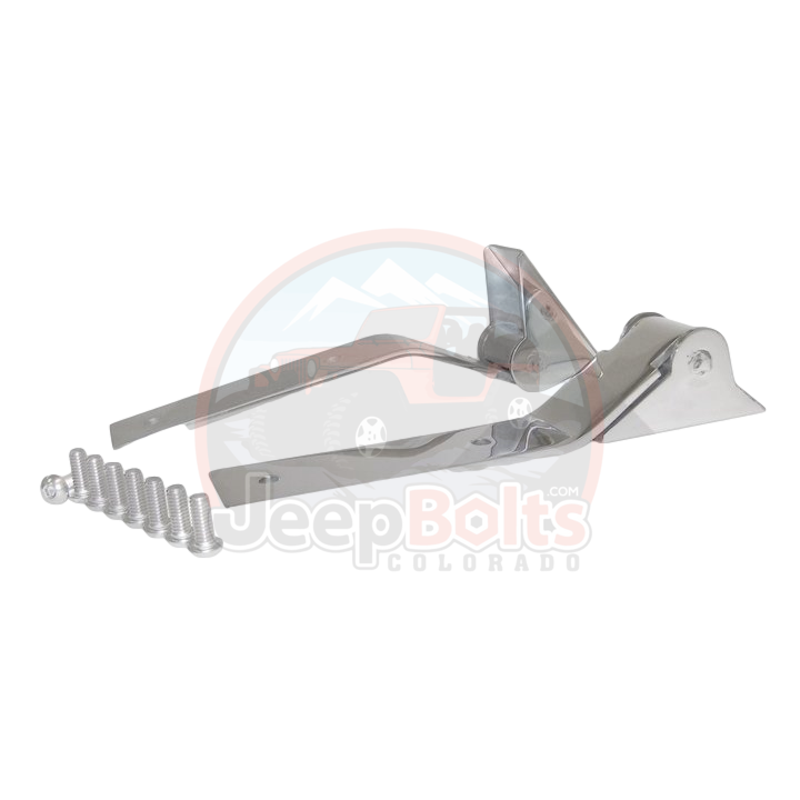 Jeep YJ Wrangler Tailgate Hinges Set Stainless Steel