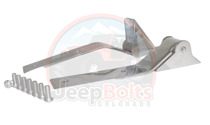Jeep YJ Wrangler Tailgate Hinges Set Stainless Steel
