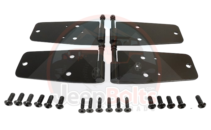 YJ Wrangler Full Door Hinges Set Stainless Steel or Black Stainless Steel