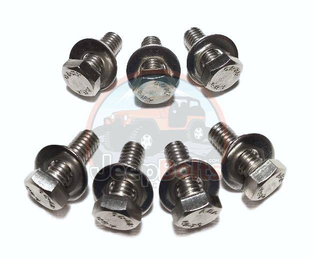 CJ Series Jeep Bolts - CJ Series Jeep Fender 14 Piece Rust Proof Stainless Steel Bolts CJ Fender