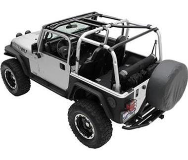 Smittybilt SRC Roll Cage Kit, 2007-2010 2-Door JK Wrangler - 7-Piece - 76901