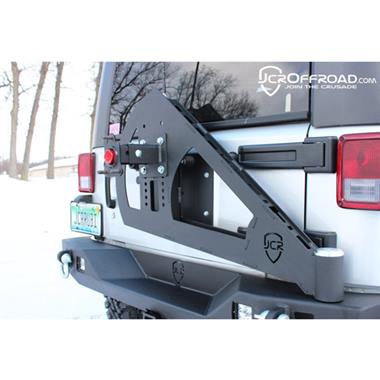 JCR Offroad Tire Carrier Shield Gate Bare Steel or Black Powdercoat - JCR JKSC2-PC or JKSC2-BARE