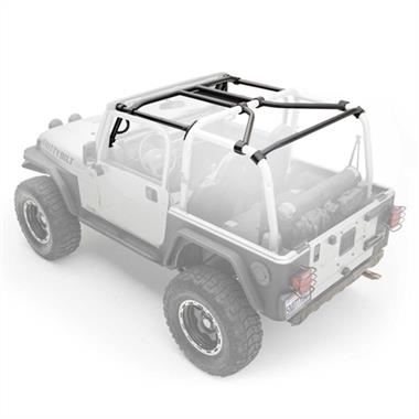 Smittybilt SRC Roll Cage Kit, 2007-2010 4-Door JK Wrangler - 6-Piece - 76902
