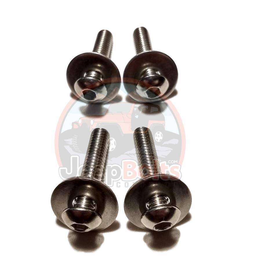 JK Wrangler Jeep Bolts - Jeep JK Wrangler Mirror Hinge Bolts 8 Piece Stainless Set