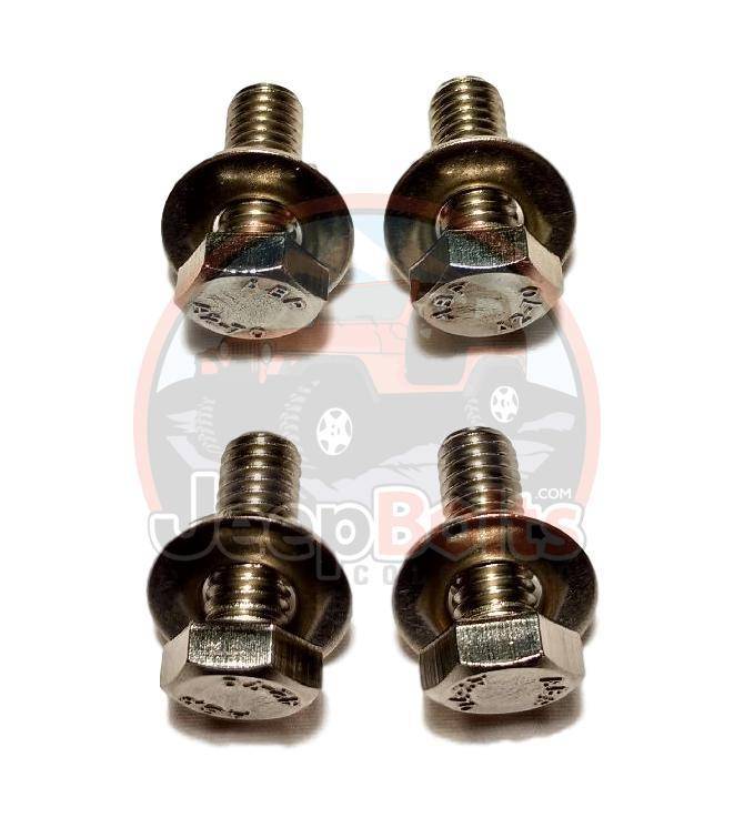 JK Wrangler Jeep Bolts - Jeep JK Wrangler Tailgate INNER Hinge Bolts Rust Proof 8 Pc Stainless Set