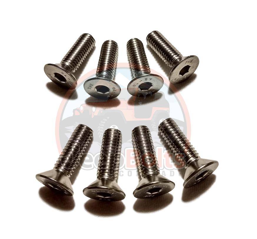 JK Wrangler Jeep Bolts - JK Jeep Wrangler Door Hinge 8 Rust Proof Stainless Steel Bolts Set