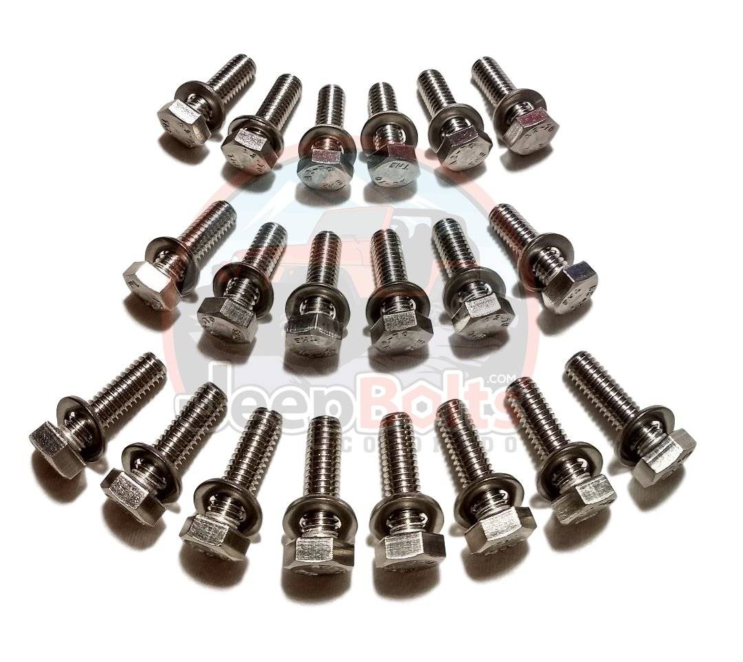 JK Wrangler Jeep Bolts - JK Jeep Wrangler INNER Door Hinge 20 Rust Proof Stainless Steel Bolts