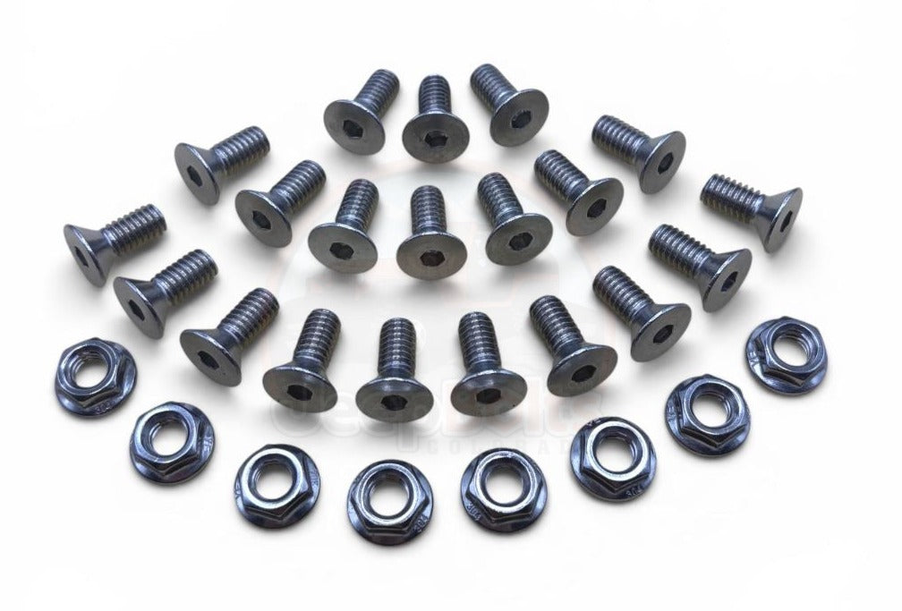 YJ Jeep Wrangler Windshield Door Hinge 20 Rust Proof Stainless Steel Bolts