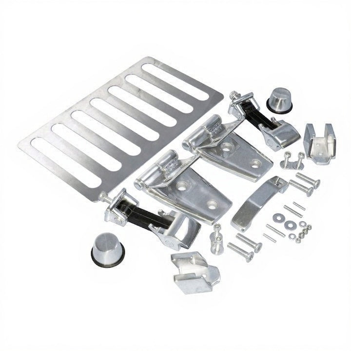 2007-2018 JK & JKU Full Stainless Hood Kit - Rust Proof Set