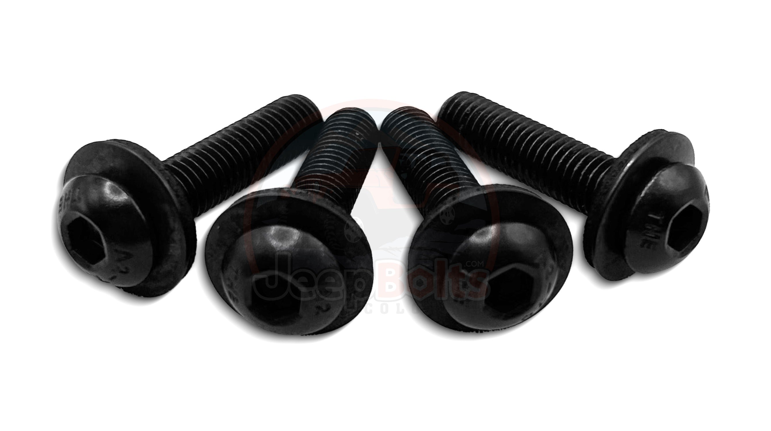 JK Jeep Wrangler Windshield Hinge 4 Replacement Rust Proof Stainless Steel Bolts Set - Long -  Replaces Mopar 06508517AA