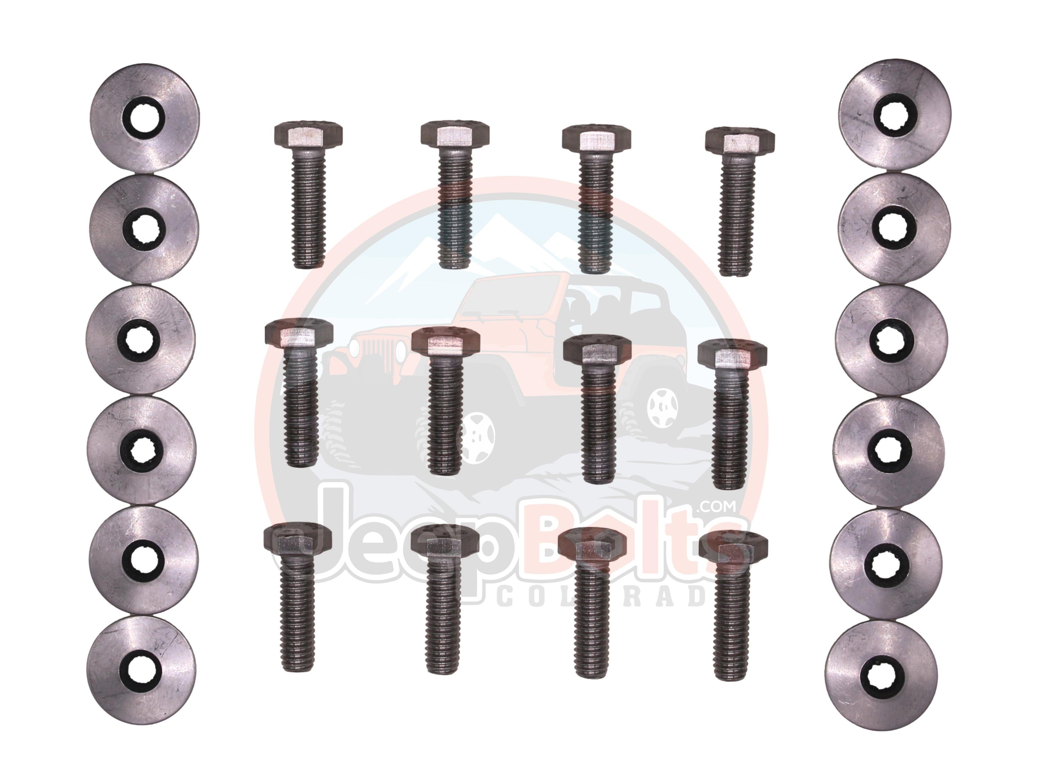 Jeep JK Fender Bolts To Attach Fender To Body, Rail and Grille