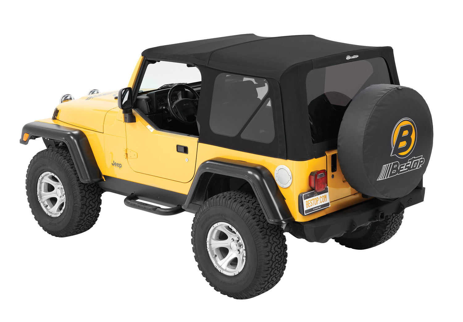 Replace A Top for OEM Hardware Soft Top Bestop For TJ Wranglers - Premium Black Twill