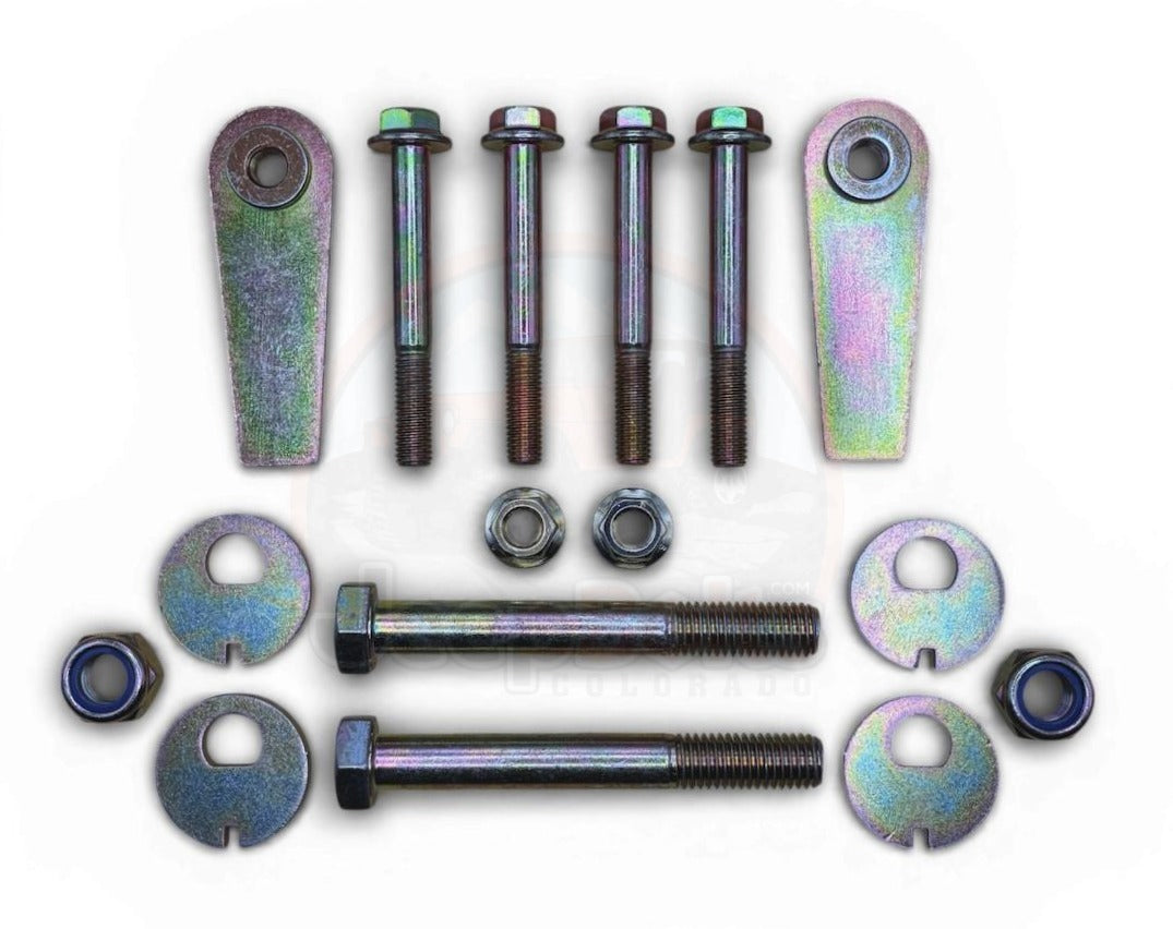 TJ & LJ Jeep Wrangler Control Arm Bolts - Front Full Set - With Cam Bolts Or Deletes