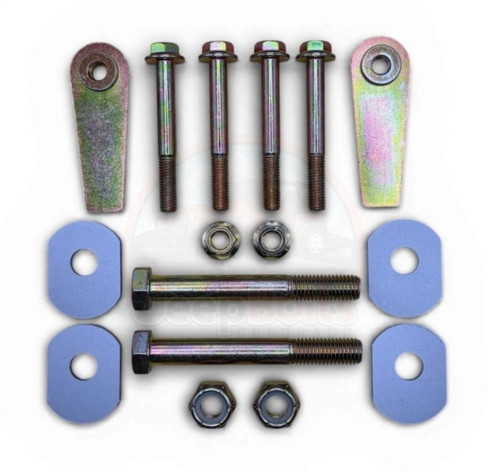 TJ & LJ Jeep Wrangler Control Arm Bolts - Front Full Set - With Cam Bolts Or Deletes