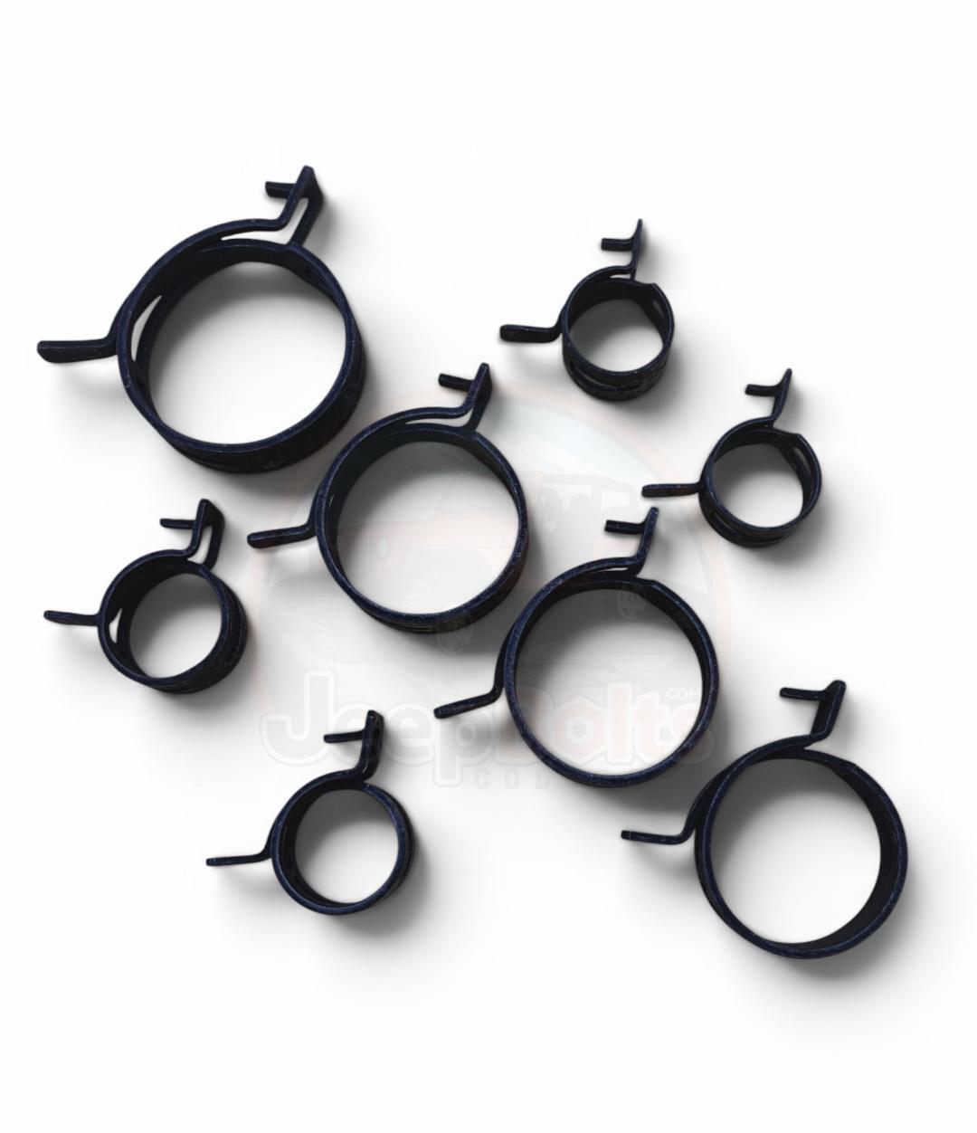 TJ LJ Jeep Wrangler Radiator & Heater Hose Clamp Set for 2.5 and 4.0 Engines