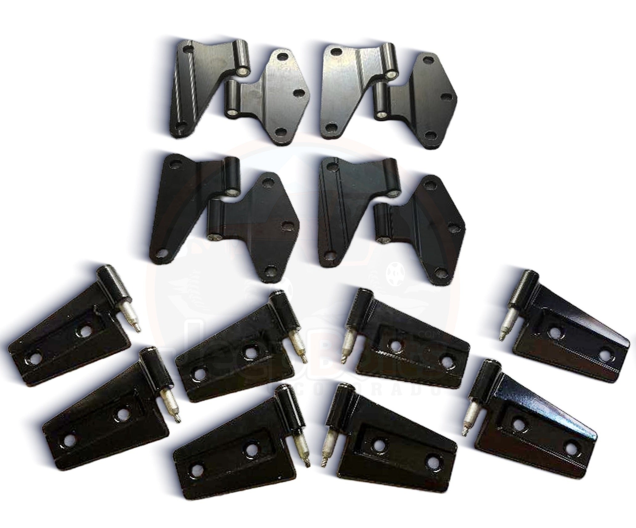 4-Door 2007-2018 Jeep JK Wrangler Door Hinges Set Black Stainless Steel