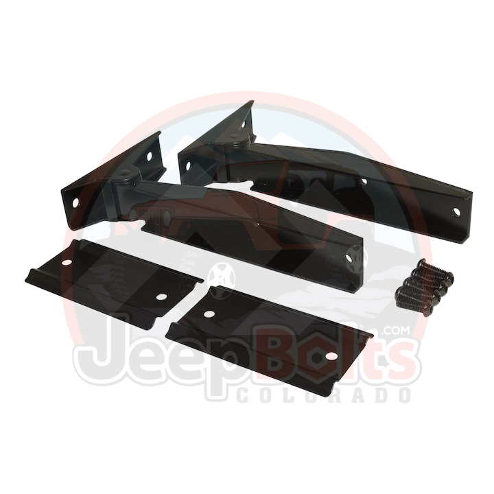 Jeep TJ Wrangler Tailgate Hinges Set Stainless Steel or Black Stainless Steel