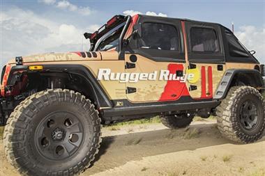 Rugged Ridge XHD Unlimited 4-Door Rock Sliders with Integrated Steps - RUG 11504.18