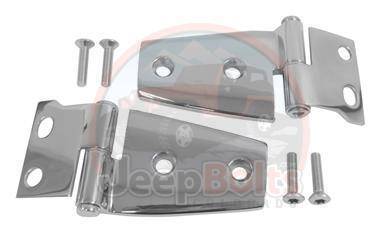 JK Wrangler Jeep Bolts - Stainless Steel Hood Hinge Kit JK Jeep Wrangler Rust Proof Set