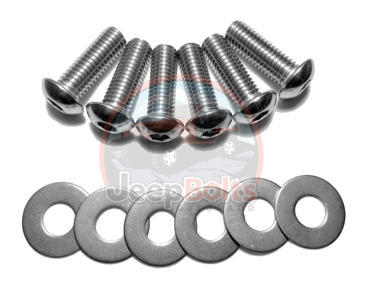 Jeep TJ & LJ Wrangler Front Standard Bumper Bolts NO TOW HOOK Stainless Steel Set 12 pc